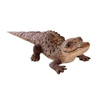 XUEYEGONGJI Alligator Peluche 39 Pouces Crocodile réaliste Peluche avec des Membres Courts, Un Animal en Peluche en Coton en Peluche Brun