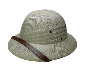 XUEYEGONGJI Casque Colonial, Chapeau de Casque Colonial Gris, Casque de Soleil pour Hommes, Chapeau de Mineur d'extérieur pour explorateurs de la Jungle, Chapeau de Paille pour Hommes à Large Bord