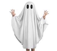 XUEYEGONGJI Ghost Poncho Halloween Scary Ghost Cape for Kids 31.5 '' COLAK Halloween Costume for Kids, Costume L