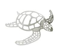 XUEYEGONGJI Jardin d'art mural de tortue en métal suspendu l'ornement de tortue à thème mer plage pour chambre 30x28cm