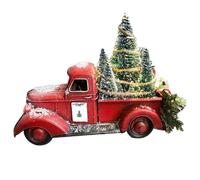 XUEYEGONGJI Rouge Farm Camion Christmas Red Farm Trump avec Mini Noël Table Vintage Camion de Noël Ornement de Pick-up Rouge Table maître de Table de Noël pour la fête de Noël.