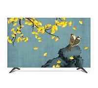 XUEZHEN Housse pour TV Couverture décorative de capot pour écran TV Paysage oiseaux fleur arbre Montain imperméable(Blue,28 inch)