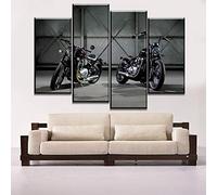 XuFan Oeuvre d'art Moderne Peinture sur Toile Un Ensemble 4 pièces Art Mural Maison décorative HD Type d'impression Triumph Moto Photo décor 40x80x2 40x100cmx2 Pas de Cadre