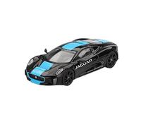 XUFQRAN Exposition Miniature Maquette De Voiture Jaguar C-X75 en Alliage Noir À L'échelle 1:64 Kit Moulage sous Pression Objet Collection Statique Collection réaliste