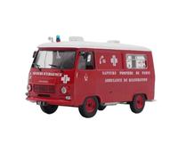 XUFQRAN Exposition Miniature Modèle Moulé sous Pression pour Ambulance Peugeot J7 Française Échelle 1:43 Kit De Collection Ornements Statiques Collection réaliste