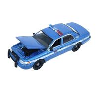 XUFQRAN Exposition Miniature Voiture De Police Ford Crown en Alliage Moulé sous Pression Échelle 1:64 Kit Modèle Ornements Collection Statiques Collection réaliste