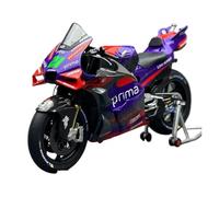 XUFQRAN Modèles réduits à l'échelle Kit De Modèle De Moto De Course Prima Pramac N° 21, Échelle 1:12, Ornements De Collection Statiques Objets de Collection