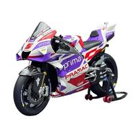 XUFQRAN Modèles réduits à l'échelle Kit De Modèle Moto Course Pramac N° 5, Échelle 1:12, Ornements Collection Statiques Objets de Collection