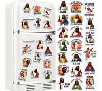 Xuhal Lot de 20 aimants noirs Jésus I Saw That pour réfrigérateur de Noël, cuisine, réfrigérateur, casier, tableau blanc, casier, jésus chrétien, aimants de réfrigérateur à la maison et au bureau