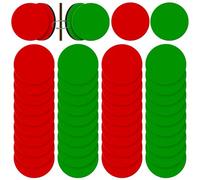 Xuhal Lot de 40 aimants Double Face Rouges et Verts de 3,2 cm, aimants réversibles pour Tableau Blanc, Mini indicateurs circulaires réversibles Double Face pour Bureau, Cuisine, Salle de Classe