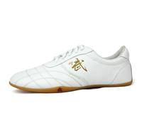 XUHCLY Kung Fu Arts Martiaux Chaussures Unisexes Tai Chi Chaussures Hommes Femmes Chaussures d'arts Martiaux Taichi,Chaussures Kungfu Boxe Karaté Taekwondo(Size:44 EU/9.5 US,Color:White)