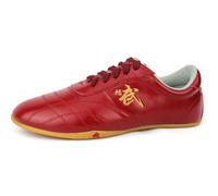 XUHCLY Kung Fu Arts Martiaux Chaussures Unisexes Tai Chi Chaussures Hommes Femmes Chaussures d'arts Martiaux Taichi,Chaussures Kungfu Boxe Karaté Taekwondo(Size:45 EU/10 US,Color:Red)