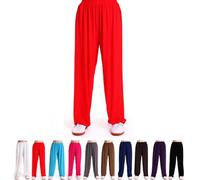 XUHCLY Noir Homme Femme Pantalon D'entraînement Taiji Qi Gong pour Sports de Combat,Pantalon de Arts Martiaux Tai Chi Kung Fu Coton Pantalon de Loisirs(Size:m,Color:h)