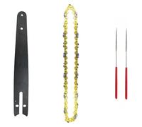 XUHXX Lame de tronçonneuse 8 pouces, guide-chaîne 1/4" P, scie électrique portative 47 nœuds, 23 couteaux, scie for couper le bois