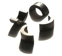 XUHXX Lot de 4 segments de couronne diamantée pressés à chaud for réparation et remplacement de couronne diamantée de 18 à 350 mm de diamètre, 116 mm, gris