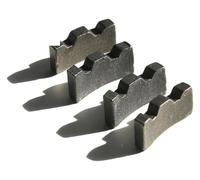 XUHXX Lot de 4 segments de couronne diamantée pressés à chaud for réparation et remplacement de couronne diamantée de 18 à 350 mm de diamètre, 116 mm, gris