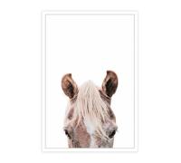 XUHZNXPW Poster photo moderne et beau portrait de cheval tête de cheval - Art mural mignon d'animaux de la ferme - Décoration minimaliste pour maison, chambre à coucher, dortoir - 30,5 x 40,6 cm -
