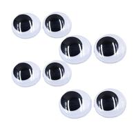 Xuigort Lot de 8 yeux mobiles autocollants - 40 mm - 50 mm - Yeux ronds - En plastique - Pour le bricolage, le scrapbooking, l'artisanat