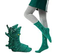 XUJAIOLQP Chaussettes Fantaisie en Tricot Crocodile - Motif Requin, Dessin Animé Amusant pour Femme