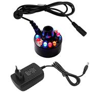 XUJAIOLQP Mini Mist Maker 12 LED Mister Fogger Water Fountain Pond Fog Machine Vaporisateur Humidificateur Fontaine D'intérieur Mister Foggers Parfait pour Halloween, Décoration de Noël