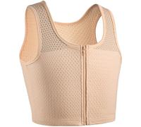 XUJI Binder Respirant de Compression à Fermeture Éclair pour Transgenre, FTM, Tomboy, Cosplay (K, L)