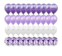 XUJIAN 120 Pièces 12 Pouces Mélange Confettis Ballon en Latex pour Anniversaire Douche Ballons de Mariage Décorations de Fête Facile à Installer D