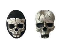 XUJIAN 2 Pièces Bougeoir Crâne Bougeoir Squelette Bougeoir Crâne Effrayant Photophore Tasse Décor Gothique pour Halloween Noël