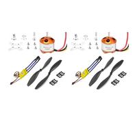 XUJIAN 2X Moteur sans Balais RC 2212 1000KV + ContrôLeur de Vitesse ÉLectrique ESC 30A + Kit D'HéLice 1045 pour Quadrirotor Multicopter RC