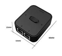 XUJIAN Commutateur RéSeau Gigabit à 2 Ports Commutateur RJ45 SéParateur de RéSeau Extension de Câble SéParateur de RéSeau Externe 2 Voies SéParateur-Blanc