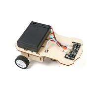 XUJIAN Expérience Scientifique en Bois Bricolage Suivi Voiture Assemblage Modèle Technologie Matériel de Production Paquet pour Enfants Enfants Facile à Installer Facile à Utiliser