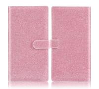 XUJIAN Porte-Carte D'Immatriculation et D'Assurance de Voiture, Étui Portefeuille en Cuir PU pour Carte D'Assurance et D'Immatriculation de Voiture Rose