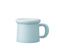 XUJUAN-0227 1 tasse à boisson avec revêtement en céramique, deux couleurs de tasse à café, capacité de 327 ml, pour bureau ou couple, tasse à thé au lait (vert)