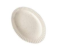 XUJUAN-0227 Assiette à manger ovale en céramique - Assiette à dessert solide - Assiette plate pour la maison, le restaurant, la cuisine, le dîner, les pâtes chinoises, nourriture occidentale, assiette
