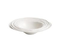 XUJUAN-0227 Assiettes plates chapeau de paille grande assiette en céramique blanche motif vague assiette de légumes assiette à soupe approfondie ambiance hôtel sensation vaisselle maison assiette à
