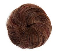 XUJUAN-0227 Messy Bun 588-02 - Chignon synthétique à clip - Bande élastique - Cheveux lisses - Pour femmes et enfants