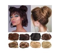 XUJUAN-0227 Messy Bun - Chignon synthétique avec pince à griffes - Pour femme - Marron moyen