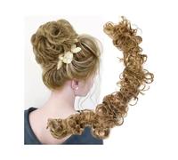 XUJUAN-0227 Messy Bun - Extensions de cheveux ondulés et bouclés - Pour chignon, chouchou - Synthétiques et désordonnés - Pour queue de cheval (12T24)