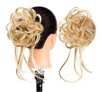 XUJUAN-0227 Messy Bun - Extensions de cheveux synthétiques bouclés avec élastique, élastiques à cheveux, chignon en désordre, chignon haut - Pour femme (SW205-10)