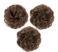 XUJUAN-0227 Messy Bun - Postiches en caoutchouc - Chignon désordonné - Tendance - Pour fille - Cheveux bouclés - Avec élastique - Pour femme - Postiche chignon (8)
