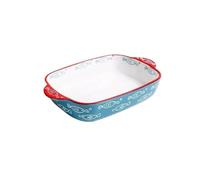 XUJUAN-0227 Plat de cuisson large pour nouilles grillées, moules à fond plat, casseroles en argile, moules de cuisson en céramique pour cuisines, gâteaux, dîners et banquets (petit)