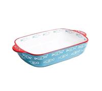 XUJUAN-0227 Plat de cuisson large pour nouilles grillées, moules à fond plat, casseroles en argile, moules de cuisson en céramique pour cuisines, gâteaux, dîners et banquets (moyen)