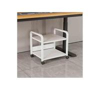XUJUAN-0227 Support d'imprimante - Organiseur de fichiers sous le bureau - Étagère de rangement de bureau - Double grande capacité