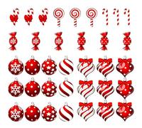 Xujuika Décorations de bonbons pour sapin de Noël, ensemble de sucettes en bois coloré pour jardin, magasin, chambre, arrière-cour, lieu de travail