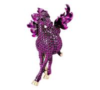 Xujuika Épingle à cheval, polyvalente, élégante broche cheval en strass, pour mariage, vacances, fête, cosplay, rendez-vous galant, nuit, vestes en denim, pulls, écharpes, sacs, Refer to description