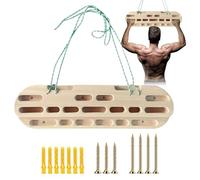 Xujuika Planche À Suspendre en Bois pour l'escalade, Planche d'escalade Légère, Hangboard Escalade, Poignées d'escalade Durables pour Renforcer La Force De Base, Pratique des Suspensions