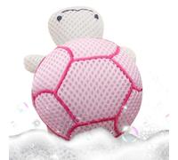 Xujuika Pouf de Douche - Pouf Exfoliant Tortue | de Bain en Maille Doux pour - Accessoire Salle de Bain Amusant pour Filles et Garçons
