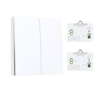 XUK Interrupteur Sans Fil, auto-alimenté, 433MHz, Portée : 30 m (intérieur) / 100 m (extérieur), 10A 240V interrupteur va et vient sans fil, pour lampe jusqu'à 600W