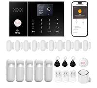 XUK Système d’Alarme sans Fil, Alarme Sécurité avec Capteurs, 24 PCS | 4G/WiFi Alarme Sécurité Intelligente,Compatible Alexa/Google Home,21 Alarme avec Sirène, Garder la famille en sécurité