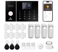 XUK Système d’Alarme sans Fil, Alarme Sécurité avec Capteurs Porte/Fenêtre | 4G/WiFi Alarme Sécurité Intelligente,Compatible Alexa/Google Home,21 Alarme avec Sirène, Garder la famille en sécurité