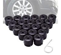 XUKEY 20pcs Capuchon d'écrou de Roue Couvercle Boulon tête Couvre écrous 19mm Noir + Outil pour Transporter T5 T6 2003 2004 2005 2006 2007 2008-2020 Style de Voiture